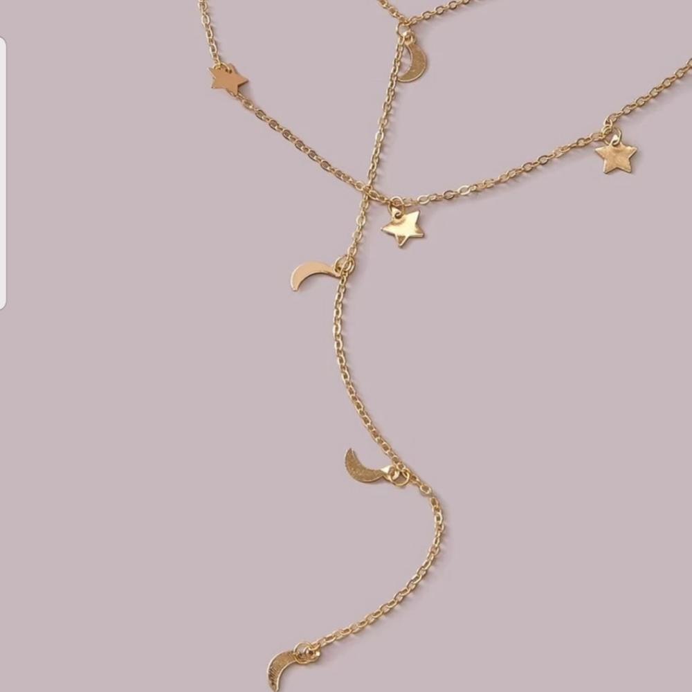 *Estelle* Star Layered Necklace - Picture 3 of 3